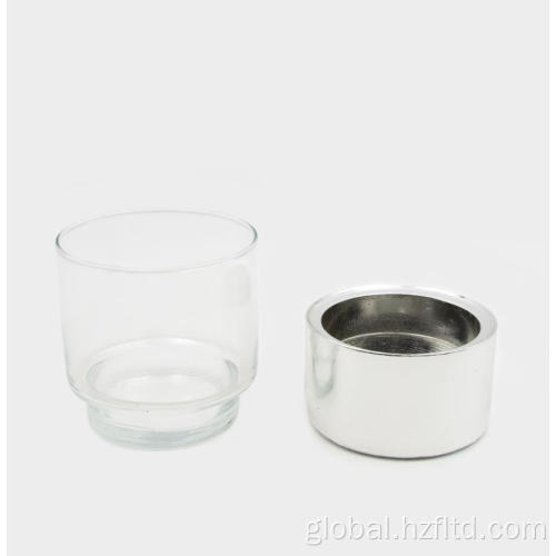  Glass Candle Holder with Resin Base Manufactory